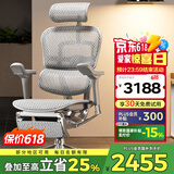 Ergonor保友金豪e2代高端人体工学椅电脑椅办公椅电竞椅子 银白网+躺舒宝