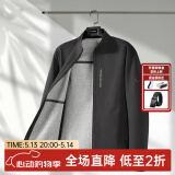 利郎轻时尚男装【远红外蓄暖】风衣男立领防风男士防泼水速干外套 黑色 M (165)