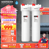 GOOTHO大白瓶前置过滤器 全屋家用自来水过滤净水器大通量大蓝瓶中央过滤通用滤芯除余氯阻垢 20寸双联增强抑菌【PP+BBC】