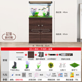 松宝中大鱼缸客厅家用落地懒人生态免换水带柜子一体自循环金鱼水族箱 60CM鱼缸(不含显示屏)+造景+木柜