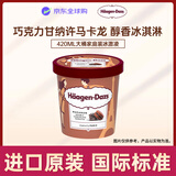 哈根达斯（Haagen-Dazs）巧克力甘纳许马卡龙冰淇淋 420ml 大桶家庭装冰激凌