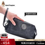 暇步士（Hush Puppies）男士手包轻奢高档品牌真皮商务手抓包2025新款头层牛皮双色手拿包 银灰色HA-1811711W-5813