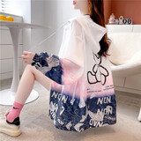 KANJOOP防晒衣女设计感减龄连帽开衫防晒服外套女2024年新款学生夏 粉色 M 【80-120斤】