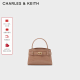CHARLES&KEITH鳄鱼纹凯莉包手提斜挎婚包包女包生日母亲节礼物CK2-50270880-1 BLUSH浅红色 S