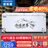 星奥雪冰柜商用家用卧式冷柜大容量冷藏冷冻展示柜双温商用大容量冷冻柜商用大冰柜 【升级D型铜管】1088单温智尊版