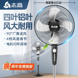 志高（CHIGO）电风扇落地扇家用台式夏天小宿舍遥控立式摇头工业大风力电扇 18英寸机械铝叶四叶定时3.5米线