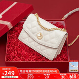 蔻一（Cnoles）包包真牛皮女士大容量单肩斜挎包高端链条小方包生日礼物送女友