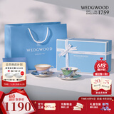WEDGWOOD[618保价]花间舞蝶一人悦享茶具套装骨瓷咖啡具子母壶杯碟套装 花间舞蝶杯碟组 2件