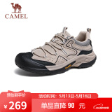 骆驼（CAMEL）男士户外登山复古皮面休闲低帮徒步鞋 G14A342696 埃尔沙 42