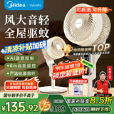 华凌美的【智能语音】空气循环扇 家用遥控电风扇大风力轻音卧室落地扇台式风扇节能空调扇WH-FGA2401