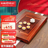 金灶（KAMJOVE）古花木实木茶盘茶台 功夫茶具托盘套装 整套茶具 KW-29 大号款搭配KP-60、 P-302