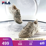 斐乐（FILA）跑步鞋老爹鞋男子跑步鞋MARSⅡ火星二代情侣款复古运动鞋休闲鞋 驼丝锦-DO-F12M131116F 39