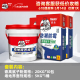 德高（Davco）德高内墙防潮腻子粉耐水环保补缝腻子膏白色墙面补墙膏20KG/包 20kg 面层腻子10包+界面剂5KG