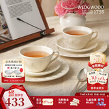 WEDGWOOD[618保价]欢愉假日树莓2杯2碟咖啡杯碟精致茶杯碟高颜值下午茶 欢愉假日白色2杯2碟