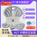 NGTstyle护腰坐垫办公室靠垫久坐神器人体工学靠背学生儿童坐姿椅ngt 淡灰色·升级加大款【可承重300斤】