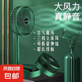 【京东物流】电风扇桌面风扇USB小风扇大风力迷你轻音小电扇家用卧室学生宿舍办公室台式桌面扇 伸缩风扇（直插无电池款无开关）
