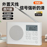 北极针英语听力考试专用学生收音机可调频FM大学四六级四级六级上海高考校园接收器4级6考 W6旗舰充电款【耳机+充电线】