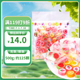 锦大 彩色水果切片糖 500g/袋装 糖果 硬糖 喜糖 4味水果糖婚庆