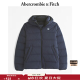 ABERCROMBIE & FITCH男装24冬季款美式百搭抗风羽绒服夹克外套KI132-4149 藏青色 S (175/92A)