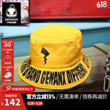 闪电潮牌（GENANX）虫草黄渔夫帽男情侣帽潮流街头闪电撞色帽子 黄色 姜 均码