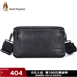 暇步士（Hush Puppies）窄肩带斜挎单肩包头层牛皮男大容量复古邮差挎包休闲简约生日礼物