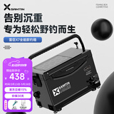 雷臣钓箱2025新款X7全套可坐钓鱼箱多功能超轻超硬加厚新型配件免安装 29L -平盖款-Max吗伞架套餐-黑武士
