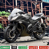 友虹摩托车跑车新款公路赛双缸水冷400c发动机可上牌川崎越野机车忍者 黑武士忍者 250cc不可上牌