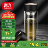 富光男女士双层玻璃杯 支持团购经典简约304茶隔水杯子便携创意泡茶杯