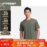 迪卡侬（DECATHLON）速干t恤男夏训练休闲宽松透气健身跑步速干衣短袖MSJT 卡其豆沙绿 L （欧码偏大）
