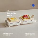 olayks立时三明治机厚压定时早餐机华夫饼烤吐司面包机小型轻食机电饼档自动封边可拆洗双面压烤机 三明治机+华夫饼盘【创新升级】【180度平摊】