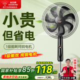 钻石牌落地扇家用电风扇【1级能效+直流变频】摇头扇落地风扇无极变速调控强劲风力大网罩DFS-ZFM07