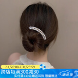 向晚 发簪发卡高级感倒插梳发梳盘头发簪金属发钗女丸子头盘发神器