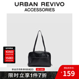 URBAN REVIVO2024秋冬新款女士通勤大容量单肩包UAYB40018 黑色