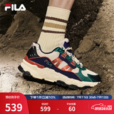 FILA 斐乐TREK满天星老爹鞋男鞋新款休闲鞋时尚复古运动鞋跑鞋 泡沫白/杨梅绿-WB 39