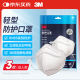 3M口罩9513轻型N95立体KN95防沙尘防飞沫颗粒物防雾霾PM2.5 3只