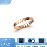 丹尼尔惠灵顿（DanielWellington）dw戒指女男 经典玫瑰金情侣对戒 生日礼物送女友男生礼物送男友 48号 DW00400015 玫瑰金