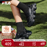 FILA 斐乐官方女鞋FRAGOLA摩登凉鞋夏季新款时尚休闲草莓凉鞋子 黑-BK 36.5