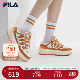 FILA 斐乐官方女鞋CARROT摩登板鞋萝卜鞋休闲运动鞋厚底鞋女 胡椒橙/白中白-OA 36