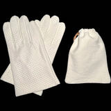 沐玛文玩手套收纳工具男士菩提佛珠念珠手串盘珠子通用纯棉纳米麂皮袋 透气麂皮手套1双+麂皮袋1个组合