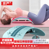 京严【德国品质】腰部按摩器腰间盘突出矫正仪家用腰肌劳损牵引男汽车腰椎背部磁石靠垫办公室腰舒缓器 【躺靠两用 高度可调】升级脊椎条-磁石理疗 薄荷绿