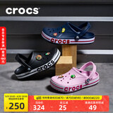 crocs卡骆驰洞洞鞋贝雅卡骆班轻便耐磨一脚蹬休闲鞋|205089 黑色/白色-066 43 (270mm)
