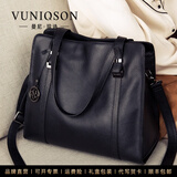 曼尼琼诗（VUNIQSON）品牌包包女包新款手提包女大包时尚真皮女包大容量单肩托特包女 黑色