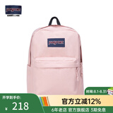 JANSPORT杰斯伯书包轻便双肩包男女旅行包简约背包电脑包学生校园 4QUT7N8蜜蜡粉-侧边袋