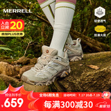 迈乐（Merrell）官方店男女款户外登山徒步鞋减震MOAB 3迈越者轻量防滑耐磨透气 J035894白灰米（女） 35
