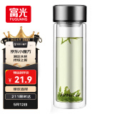 富光双层玻璃杯大容量带茶隔水杯高硼硅泡茶杯子商务男士办公杯320ml