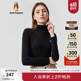 Hush Puppies暇步士女装秋中高领长袖打底衫T恤 188黑色 XS