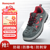 霍尼韦尔劳保鞋 钢头 反毛皮+网布 双密度聚氨酯 防静电防砸防刺穿 安全鞋 SP2010512 46码1双装