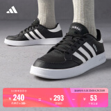 adidas BREAKNET休闲网球文化板鞋男子阿迪达斯官方轻运动   黑色/白色   46.5