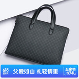 金利来手提包横款大容量电脑包PVC男包商务公文包 父亲节礼物送爸爸