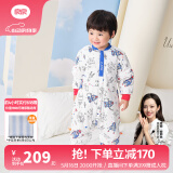 良良（liangliang）婴儿睡袋夏季空调房防踢被宝宝纯棉可拆袖儿童睡袋 星际蓝·寒冬款【适合0-15℃】 2XL（建议身高100-115cm）